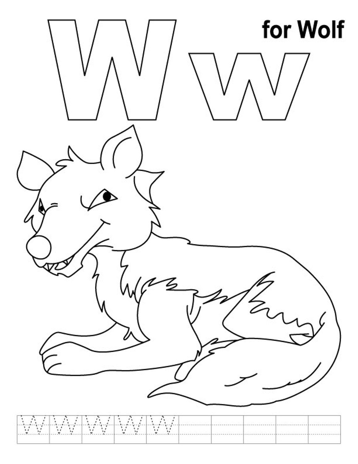 Letter W Coloring Pages