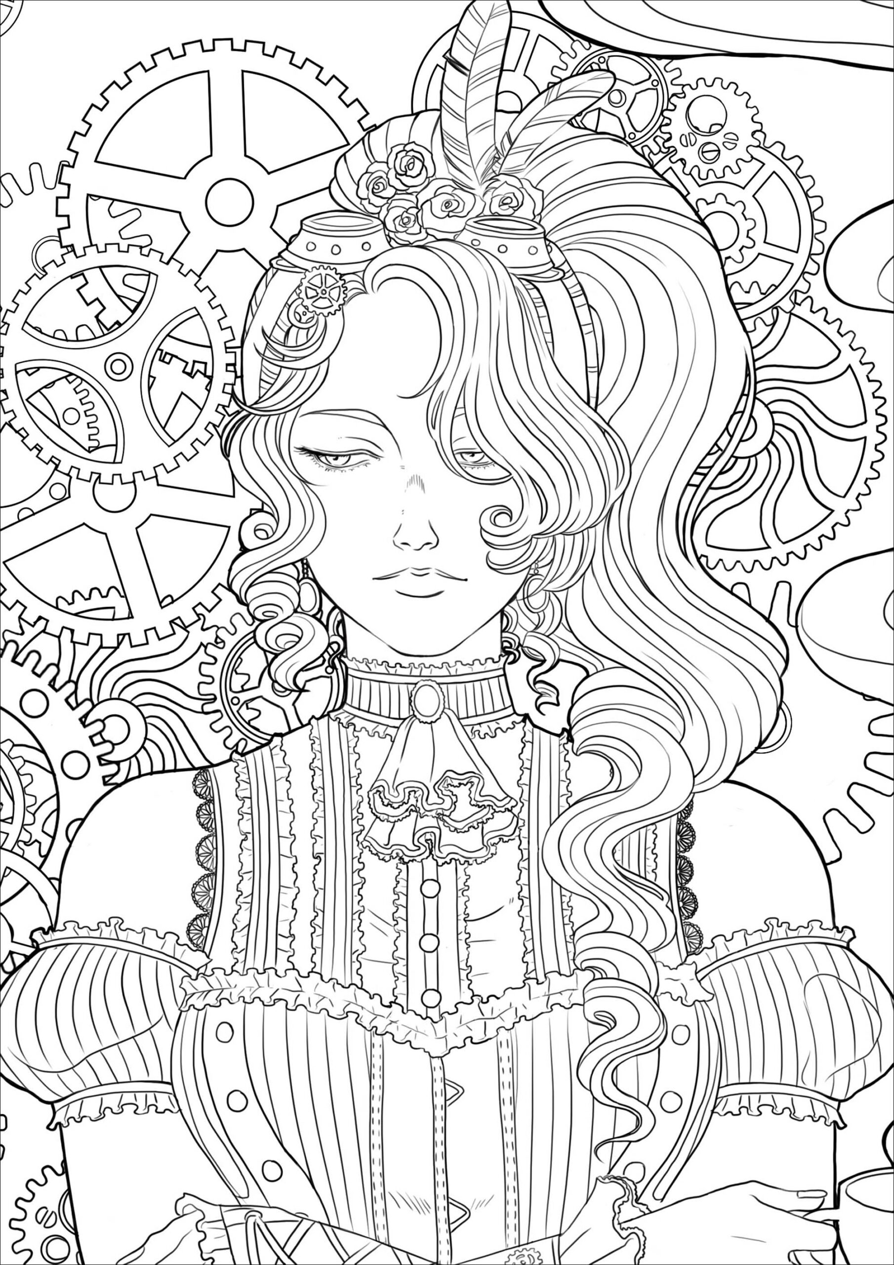 Woman Coloring Pages For Adults Lrjourneay