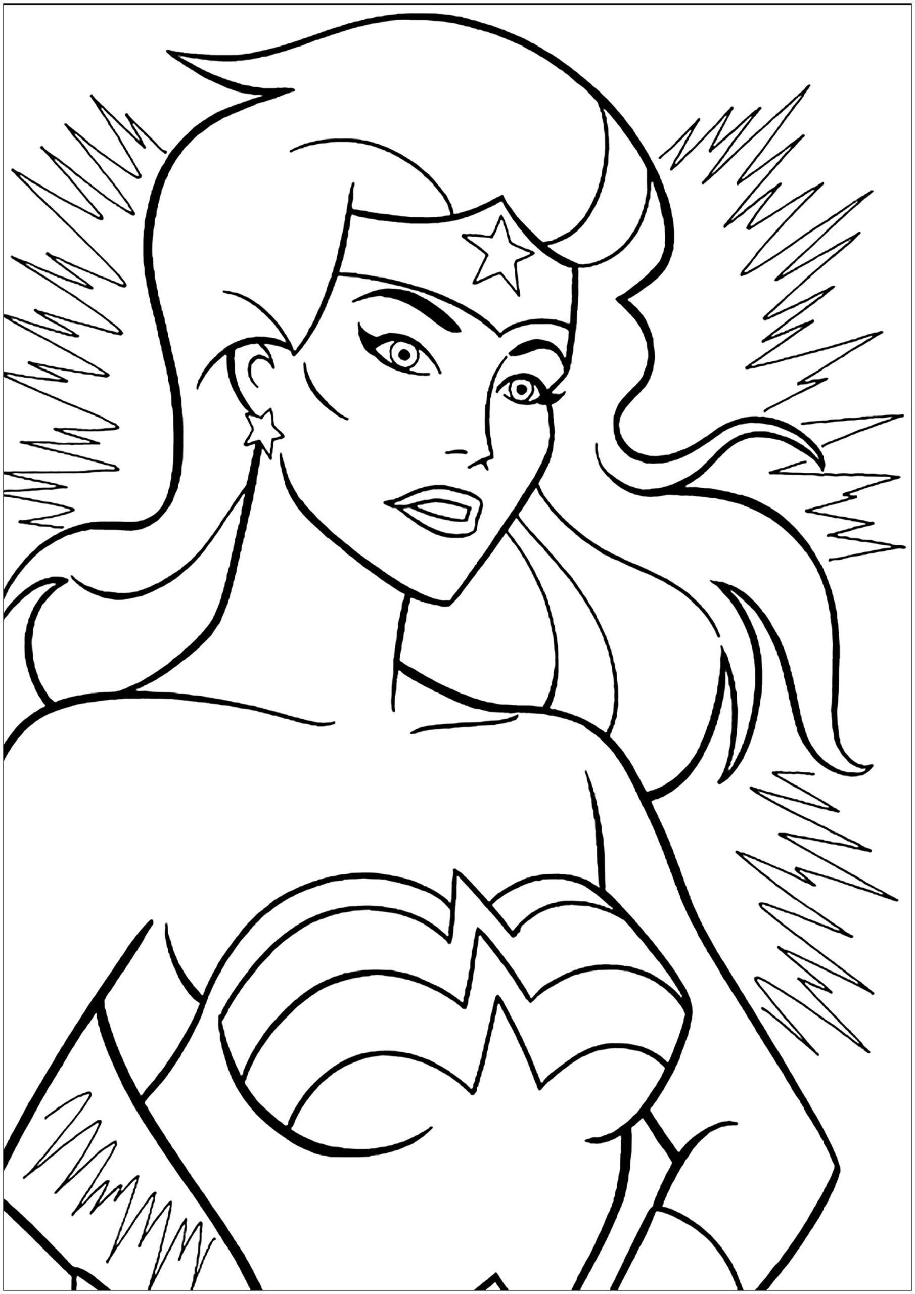 Wonder Woman Coloring Page Printable