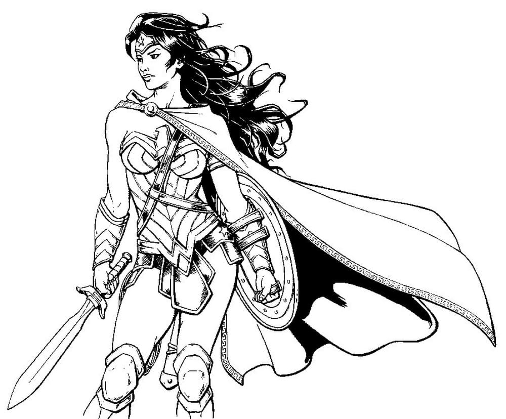 Wonder Woman Color Page