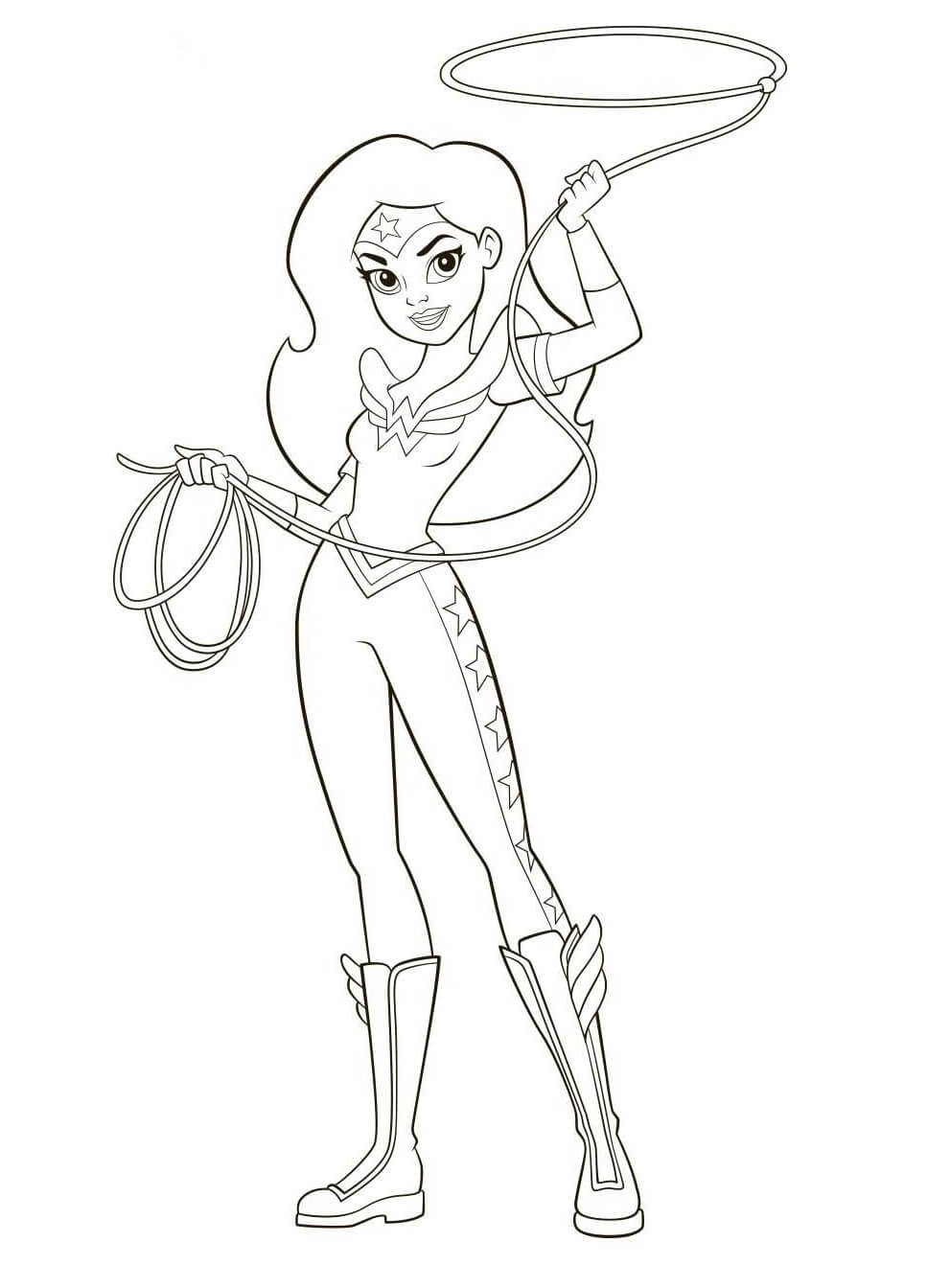 Wonder Woman From DC Super Hero Girls Coloring Page Free Printable Coloring Pages For Kids