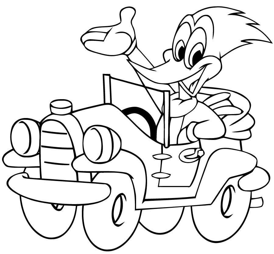 Woody Woodpecker Cartoons Free Printable Coloring Pages