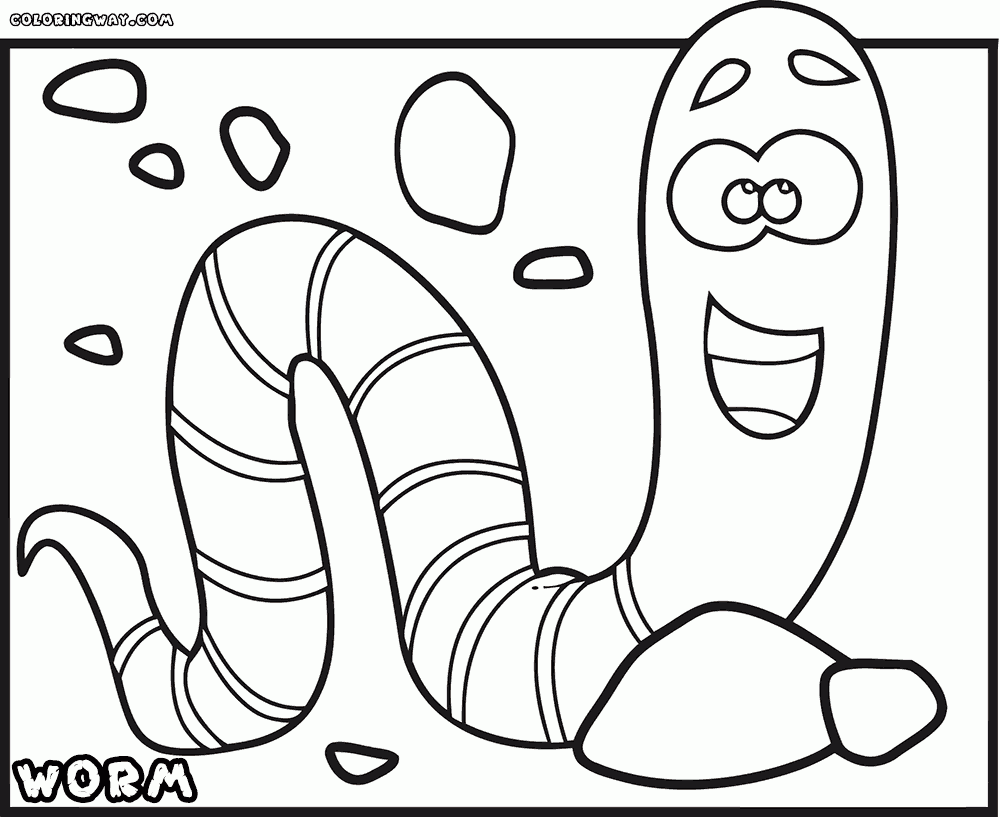 Worm Coloring Pages Coloring Home