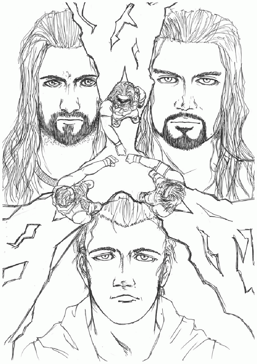 Wwe Roman Reigns Coloring Pages Clip Art Library