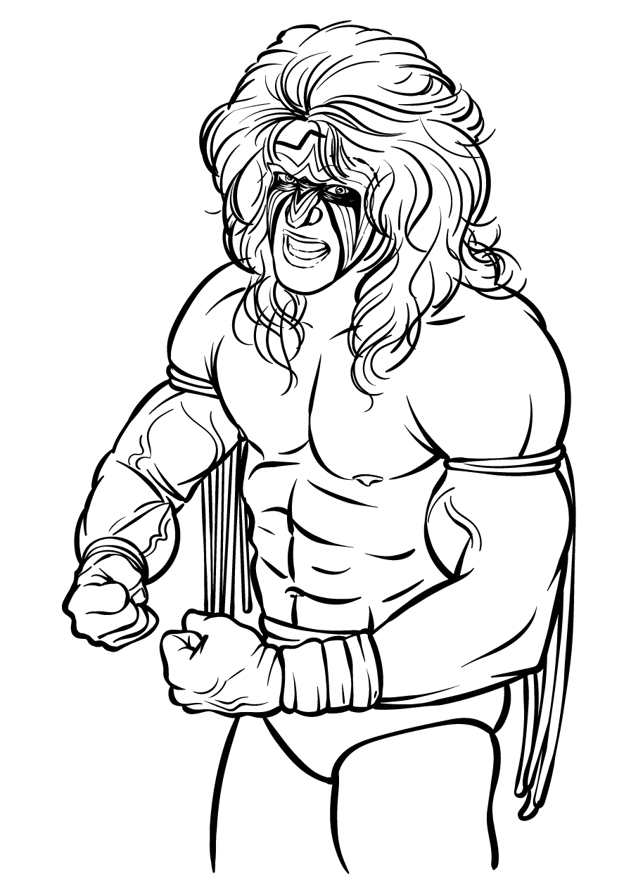Wwf Ultimate Warrior Coloring Pages