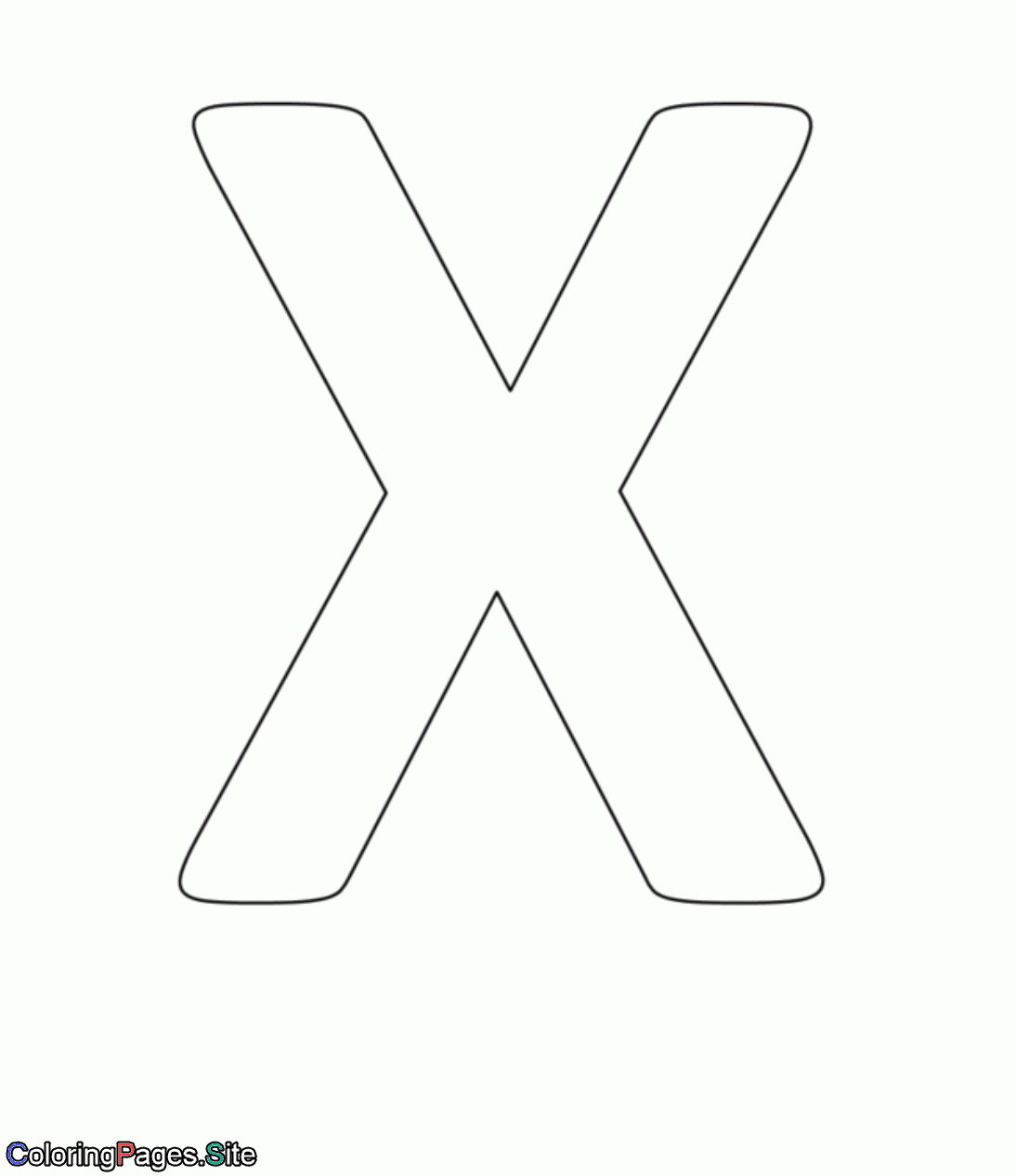 Letter X Coloring Page
