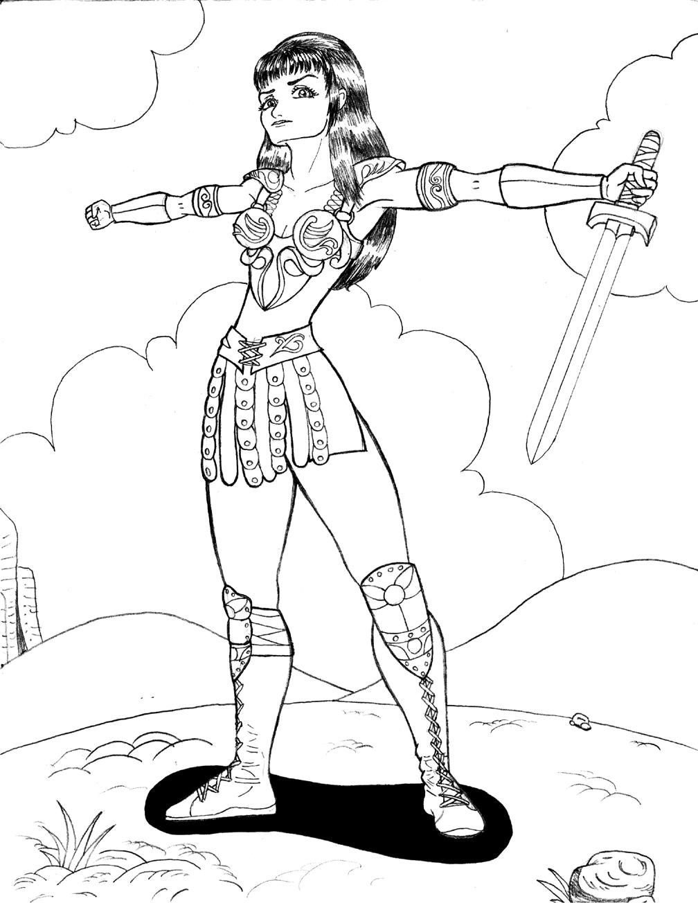 Warrior Princess Coloring Pages
