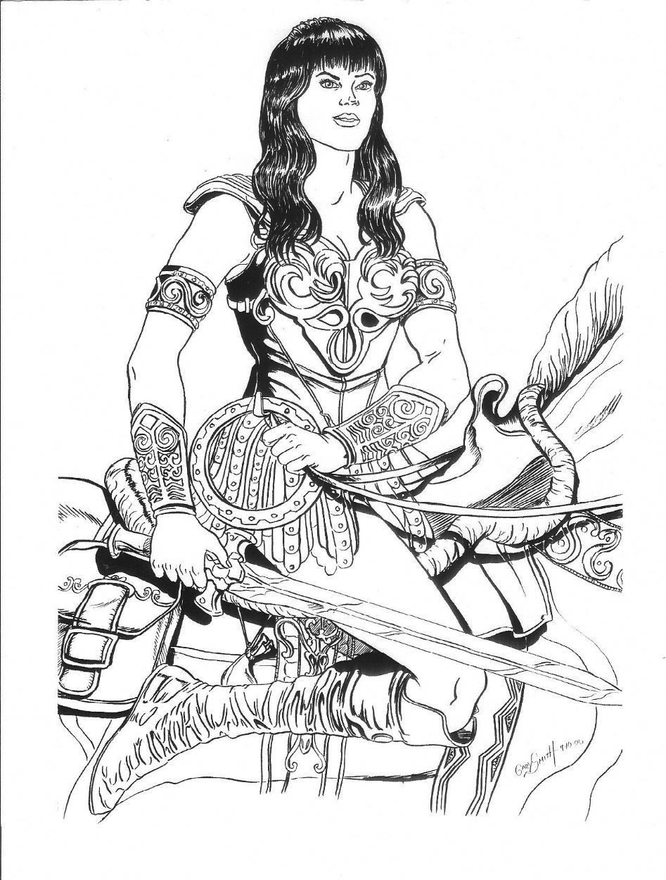 Xena Warrior Princess Coloring Pages From The Thousands Of Photos On The Net In Relation To X