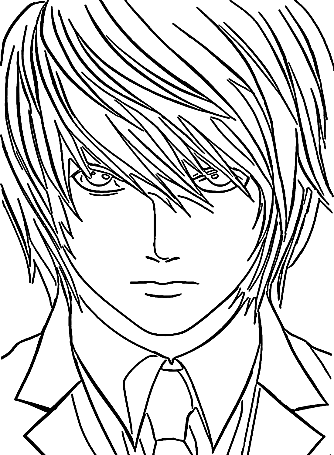Yagami Light From Death Note Coloring Page Free Printable Coloring Pages