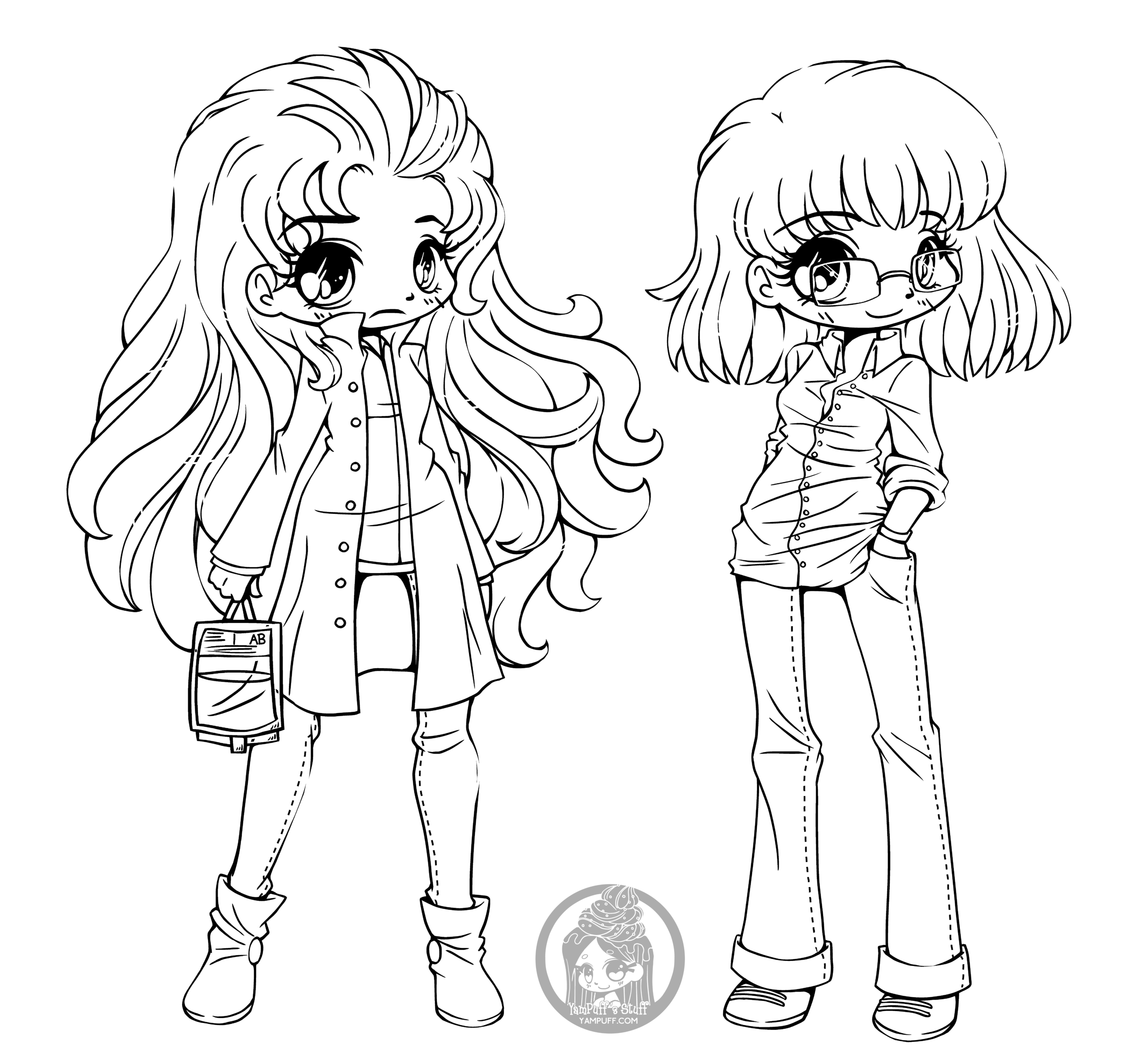 Yampuff Chibi Coloring Pages Sketch Coloring Page