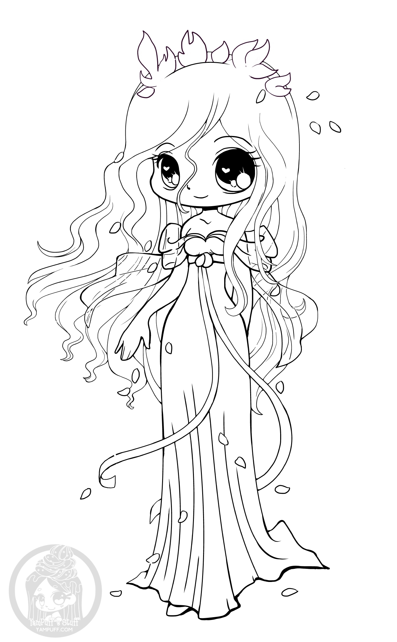 Yampuff Girl Coloring Pages