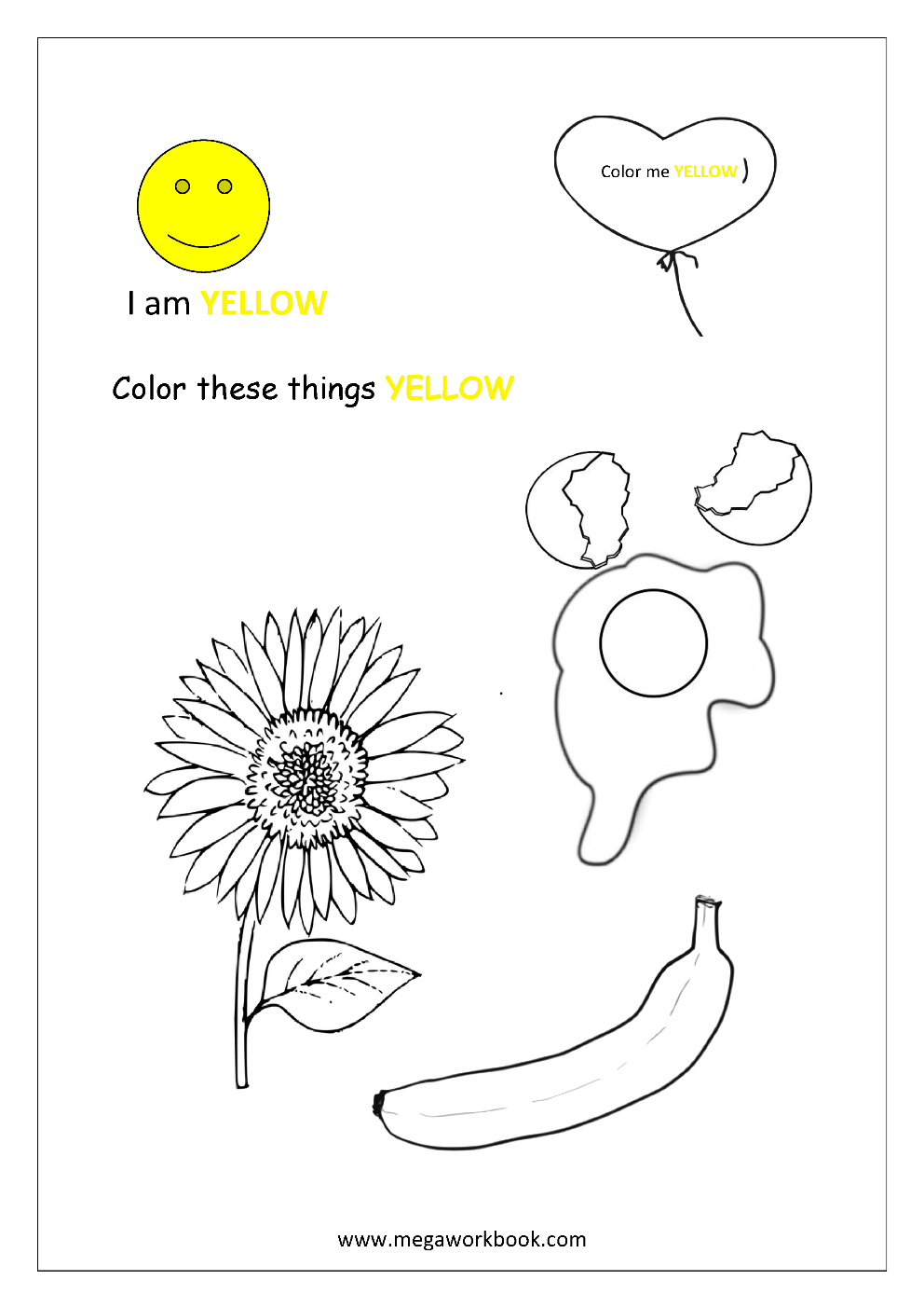 Yellow Coloring Pages