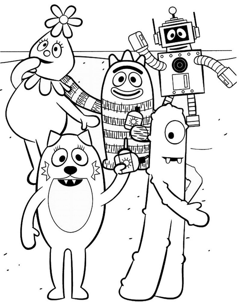 Yo Gabba Gabba Coloring Pages Encourage Kids To Sing And Dance Coloring Pages