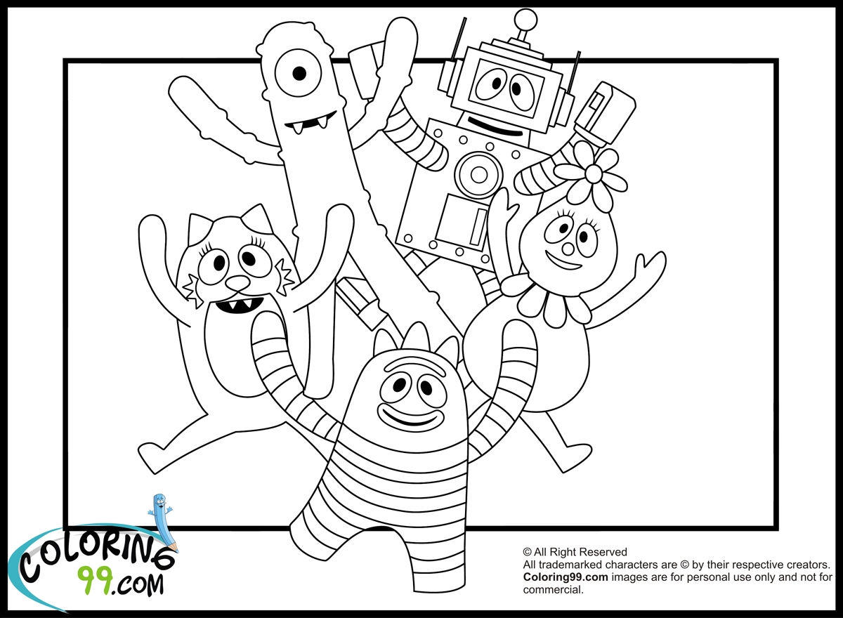 Yo Gabba Gabba Coloring Pages Minister Coloring