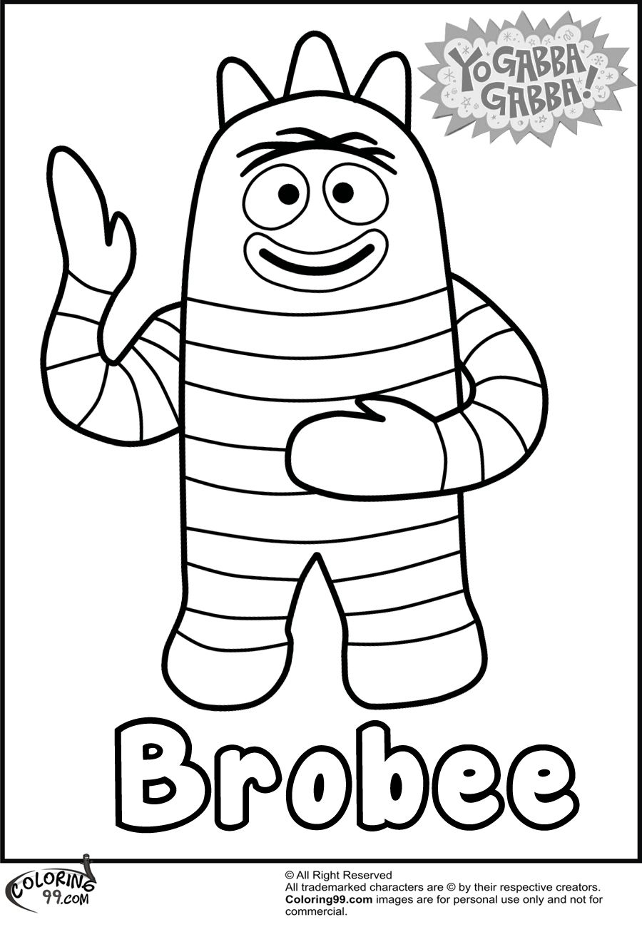 Yo Gabba Gabba Coloring Pages Yo Gabba Gabba Coloring Pages Coloring Books