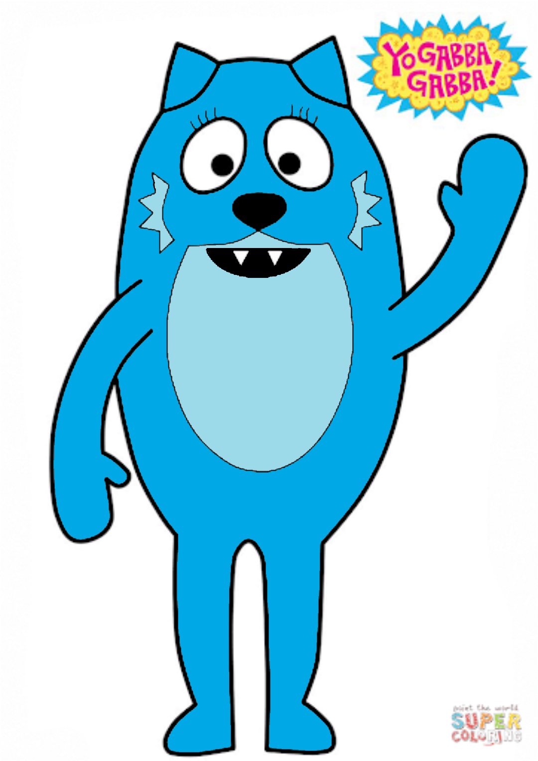 Yo Gabba Gabba Toodee Color Ng Page Free Pr Ntable Color Ng Pages Yo Gabba Gabba Fan Art