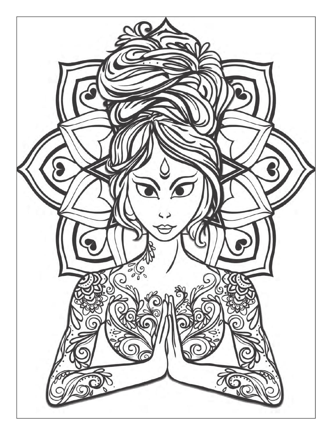 Yoga Coloring Pages For Adults