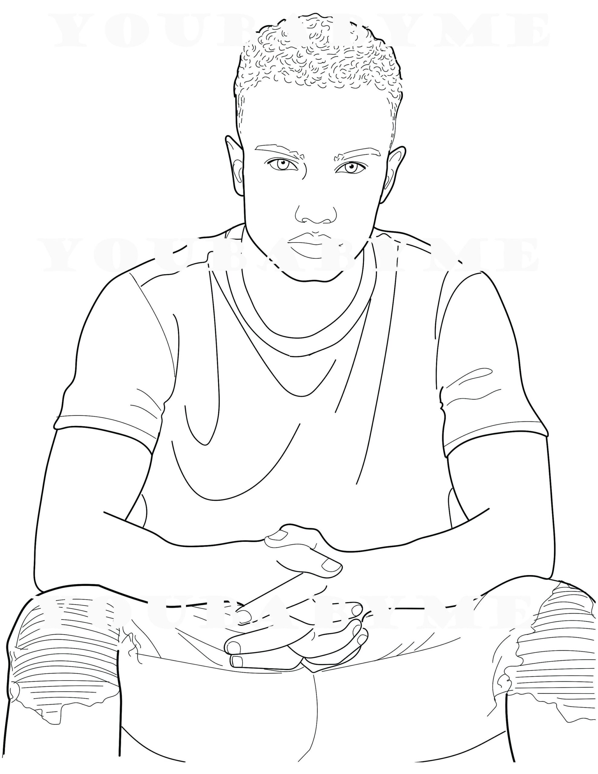 Young Man In Focus Coloring Page Black Man Coloring Page Coloring Page African American