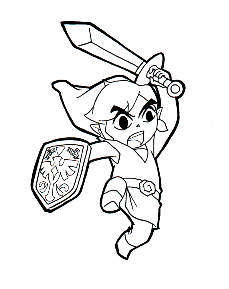 Zelda Coloring Page For Kids Zelda Coloring Pages For Kids