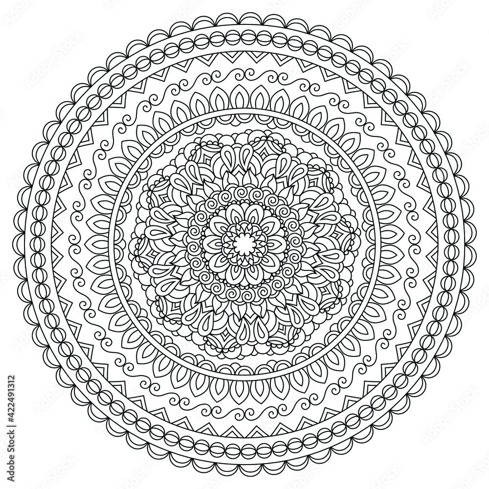 Stress Relief Mandala Coloring Pages