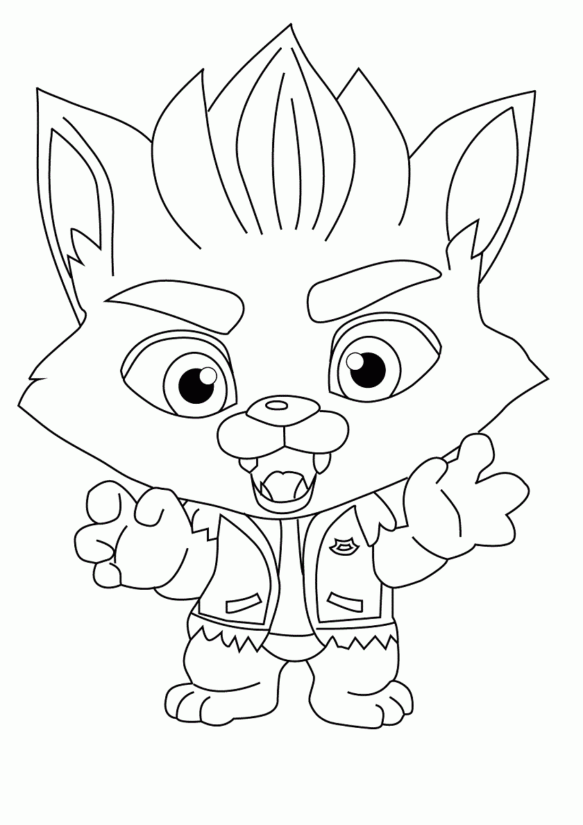 Zoe Super Monsters Netflix Pages Coloring Sketch Coloring Page