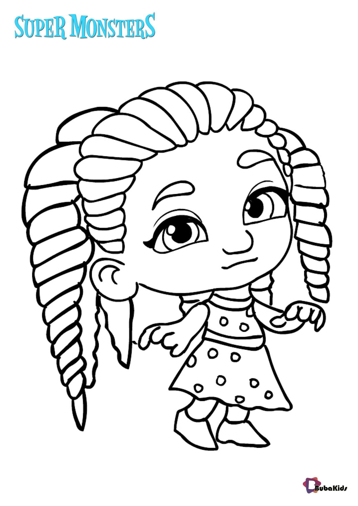 Zoey Walker Coloring Super Monsters TV Show Coloring Pages BubaKids