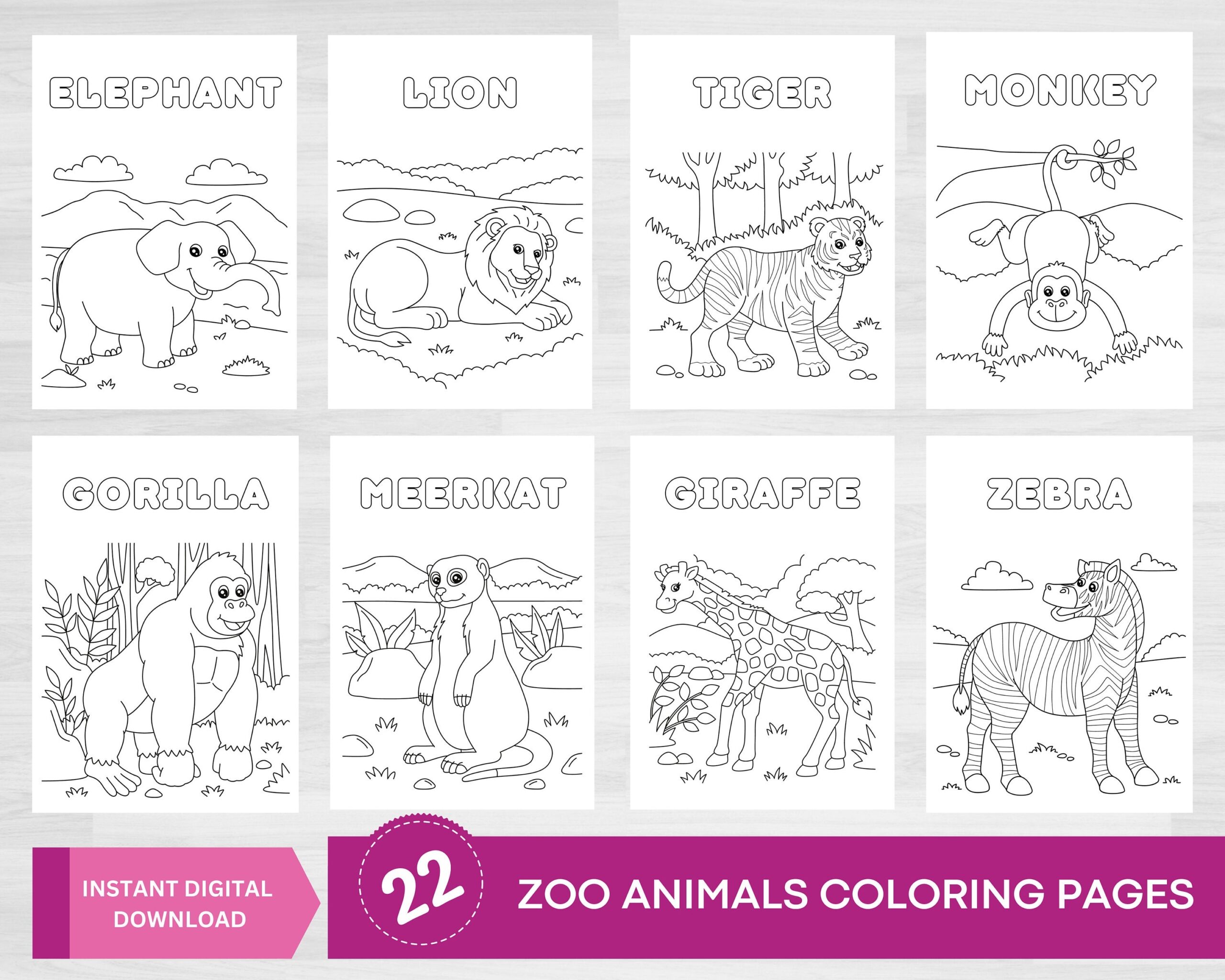 Animals Coloring Pages And Poems