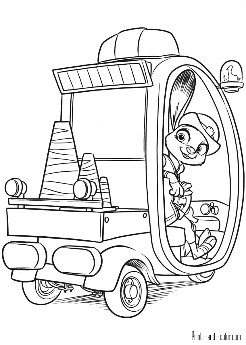 Zootopia Coloring Page