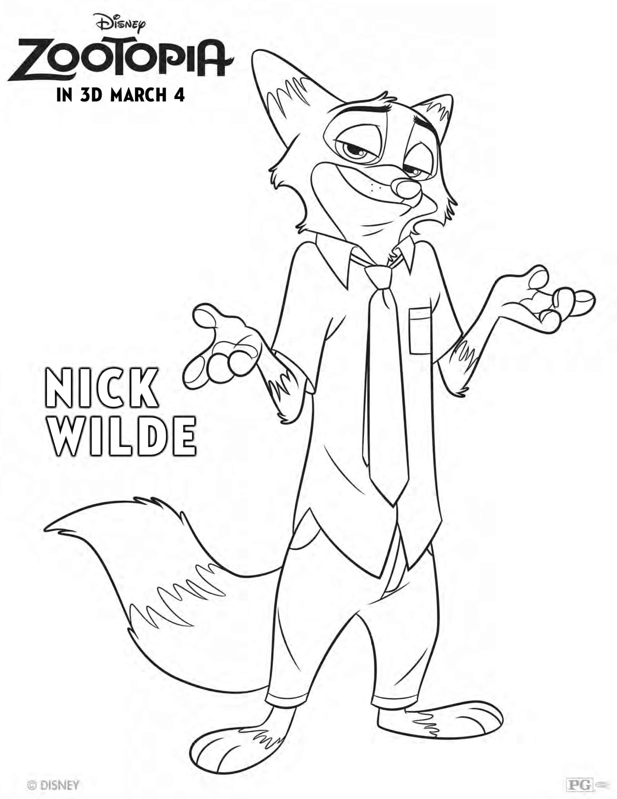 Zootopia Coloring Sheets April Golightly