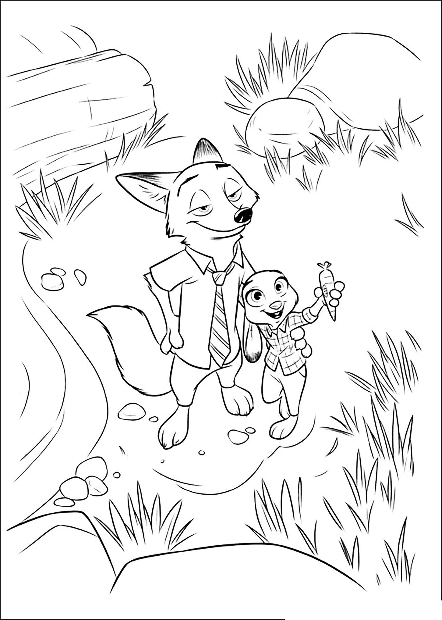 Zootopia To Color For Kids Zootopia Coloring Pages For Kids